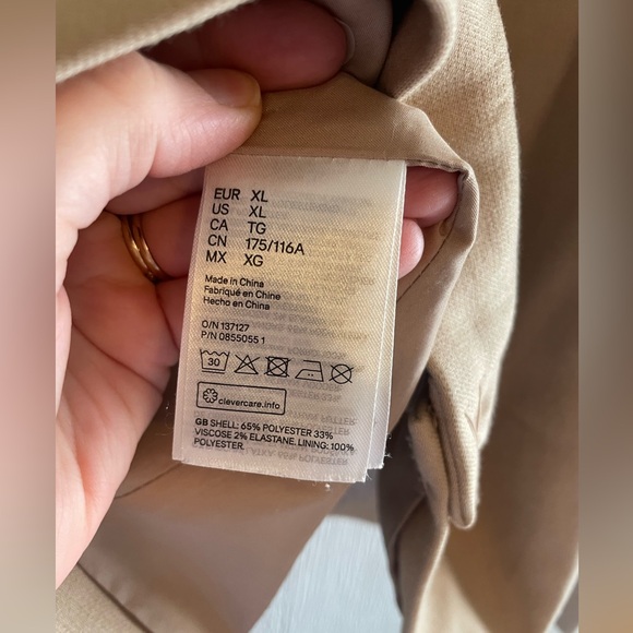 H&M Blazer Style Jacket With Pockets. Size XL. - Picture 2 of 7